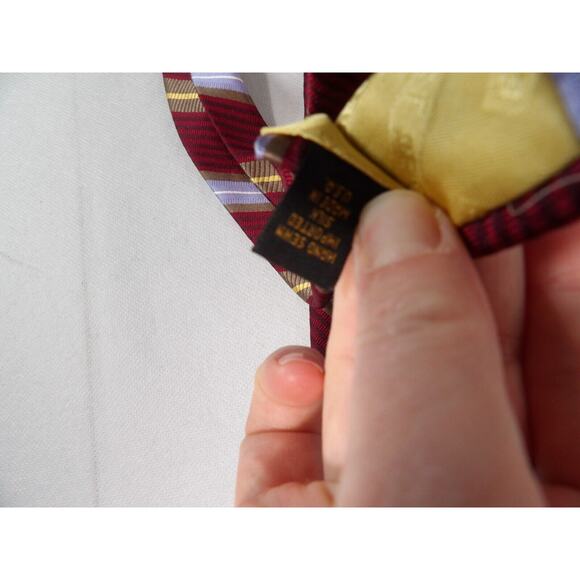 Robert Talbott Norstrom Best of Class Mens Tie Silk Handmade Red Blue 57" - Picture 4 of 9